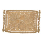 Rug Adena jute with fringes in natural color 216x150cm