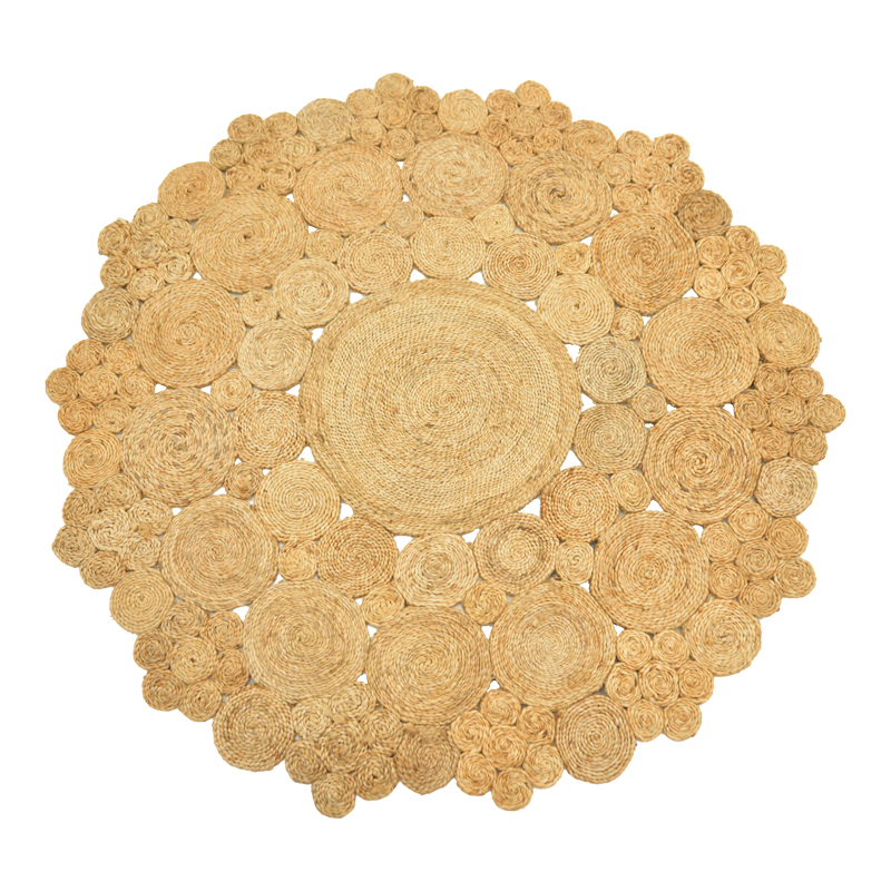 432-000010 Rug Armela jute in natural color D150cm - Image 1