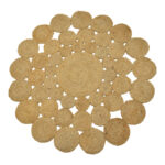 Rug Menara jute in natural color D150cm