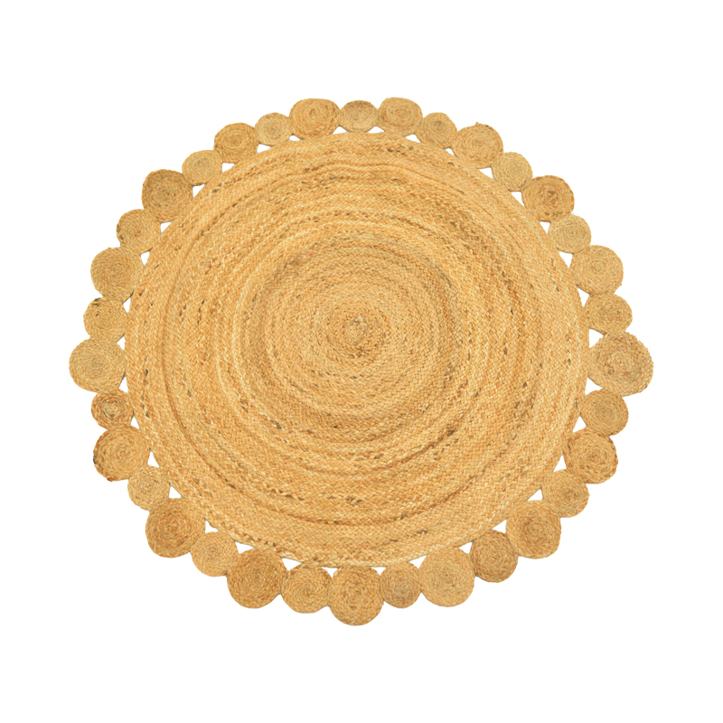 432-000012 Rug Falor jute in natural color D120cm - Image 1