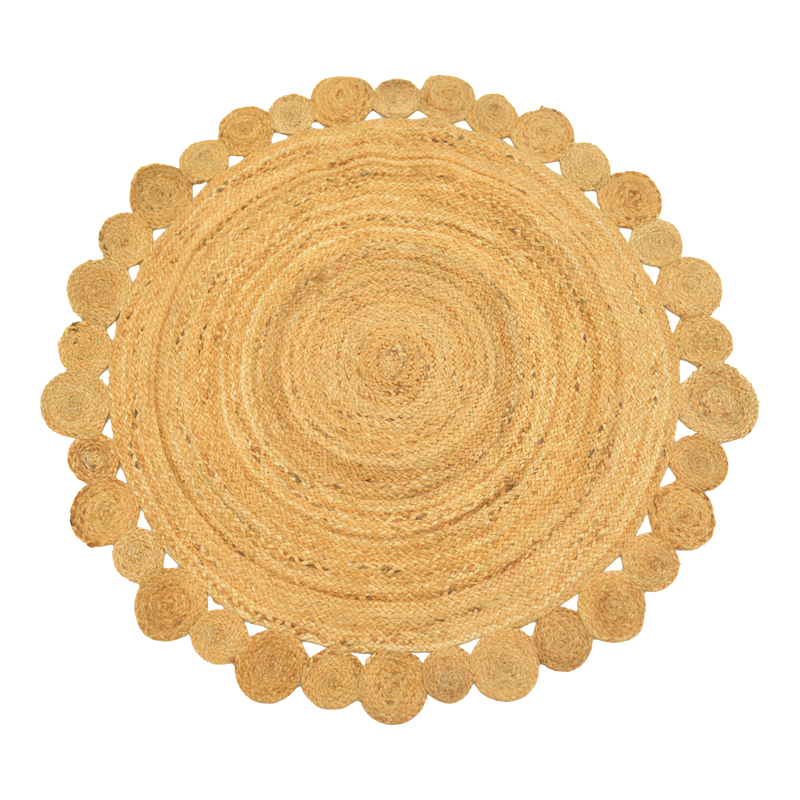432-000013 Rug Falor jute in natural color D150cm - Image 1