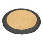 Rug Tefeton jute in black and natural color D150cm