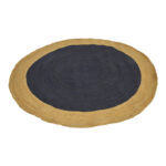 Rug Dando dark blue and natural color jute D150cm