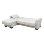 Corner sofa bed reversible with storage space Dumma cream fabric 226x146x86cm - Image 2