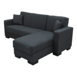 Corner sofa bed reversible with storage space Dumma anthracite fabric 226x146x86cm - Image 6