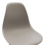 Julita chair grey PP with wooden legs in natural finish 46x52x81cm - Image 5