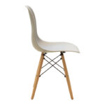 Julita chair cappuccino PP with wooden legs in natural finish 46x52x81cm - Image 4