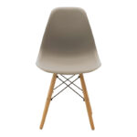 Julita chair cappuccino PP with wooden legs in natural finish 46x52x81cm - Image 5