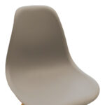 Julita chair cappuccino PP with wooden legs in natural finish 46x52x81cm - Image 6