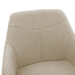 Armchair Nasima fabric beige-beech wood leg in natural color 57x58x84cm - Image 5