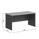 Professional desk Fesialo natural-anthracite 150x75x75cm - Слика 6