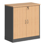 Professional low cabinet Fesialo in natural-anthracite color 80x41x80cm - Image 3