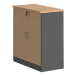 Professional low cabinet Fesialo in natural-anthracite color 80x41x80cm - Image 5