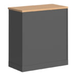 Professional low cabinet Fesialo in natural-anthracite color 80x41x80cm - Image 6