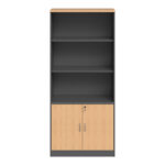 Professional bookcase Fesialo natural-anthracite 80x40x180cm - Слика 4