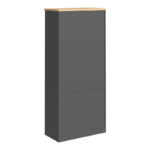Professional bookcase Fesialo natural-anthracite 80x40x180cm - Слика 6