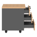 Professional wheeled drawer Fesialo natural-anthracite 39x47x52.5cm - Слика 2
