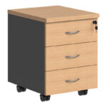 Professional wheeled drawer Fesialo natural-anthracite 39x47x52.5cm