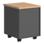 Professional wheeled drawer Fesialo natural-anthracite 39x47x52.5cm - Слика 4