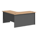 Professional left corner desk Fesialo natural-anthracite 150x150x75cm - Слика 4