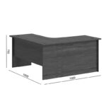 Professional left corner desk Fesialo wenge 150x150x75cm - Слика 5
