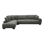 Corner sofa Vaneto right corner anthracite fabric 298x208x85cm - Слика 3