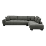 Corner sofa Vaneto left corner anthracite fabric 298x208x85cm - Слика 3