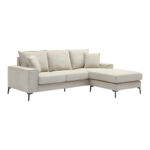 Reversible corner sofa Ravelma beige fabric 241x168x87cm - Слика 2