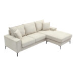 Reversible corner sofa Ravelma beige fabric 241x168x87cm - Слика 3