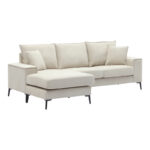 Reversible corner sofa Ravelma beige fabric 241x168x87cm - Слика 4