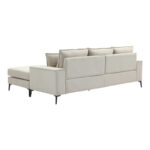 Reversible corner sofa Ravelma beige fabric 241x168x87cm - Слика 6