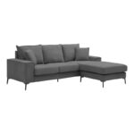 Reversible corner sofa Ravelma anthracite fabric 241x168x87cm - Слика 2