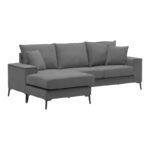 Reversible corner sofa Ravelma anthracite fabric 241x168x87cm - Слика 4