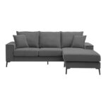 Reversible corner sofa Ravelma anthracite fabric 241x168x87cm - Слика 5