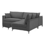 Reversible corner sofa Almy anthracite fabric 271x219x91cm - Слика 4