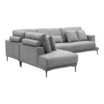 Corner sofa Maliva right corner grey fabric 280x210x100cm - Слика 5