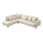 Corner sofa Maliva right corner beige fabric 280x210x100cm - Слика 3