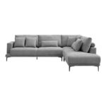 Left corner sofa Maliva grey fabric 280x210x100cm - Слика 4