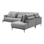 Left corner sofa Maliva grey fabric 280x210x100cm - Слика 5