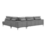 Left corner sofa Maliva grey fabric 280x210x100cm - Слика 6