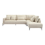 Left corner sofa Maliva beige fabric 280x210x100cm - Слика 4