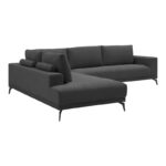 Right corner sofa Selio anthracite fabric 300x240x100cm - Слика 5