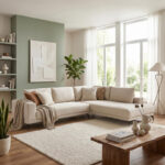 Left corner sofa Selio beige fabric 300x240x100cm