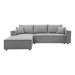 Right corner sofa Maden grey fabric 279x203x90cm - Слика 4