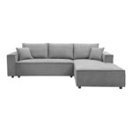 Left corner sofa Maden grey fabric 279x203x90cm - Слика 4