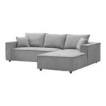 Left corner sofa Maden grey fabric 279x203x90cm - Слика 5