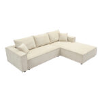 Left corner sofa Maden beige fabric 279x203x90cm - Слика 3
