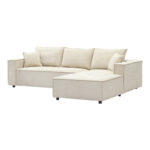 Left corner sofa Maden beige fabric 279x203x90cm - Слика 5