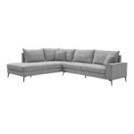 Right corner sofa Zenqua grey fabric 291x233x90cm - Слика 2