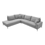Right corner sofa Zenqua grey fabric 291x233x90cm - Слика 3